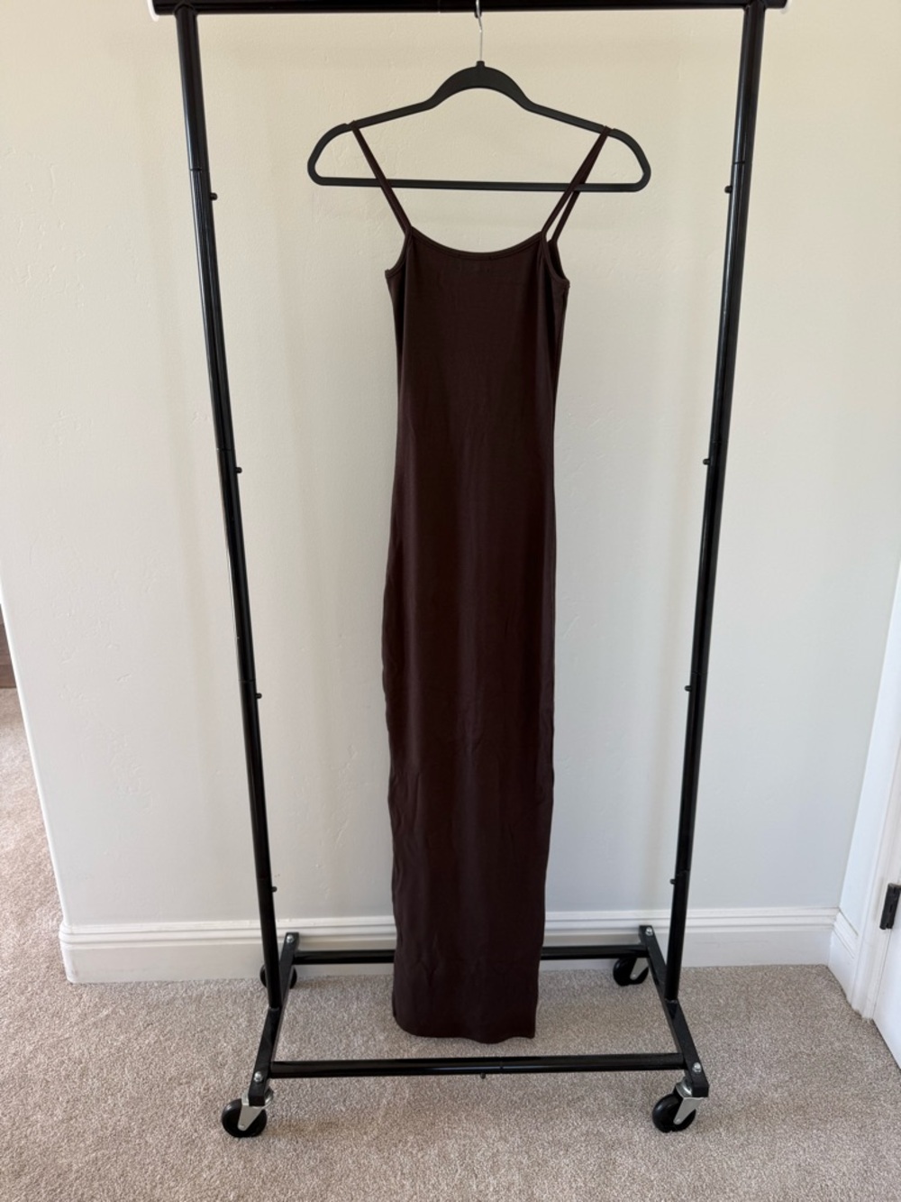 Clyque Dark Chocolate Brown Maxi Slip Dress - Picture 4 of 6